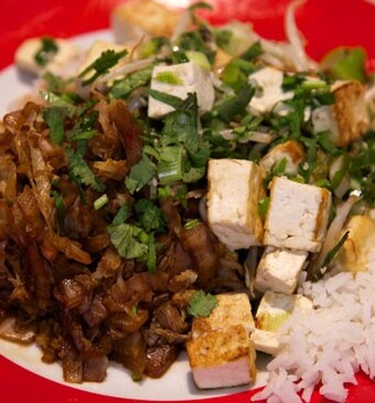 Sesamtofu met Chinese kool