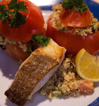 Gevulde coeur de boeuf tomaten