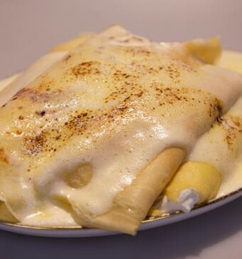 Gevulde flensjes met sabayon