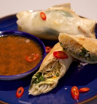 Vegetarische maaltijdloempia