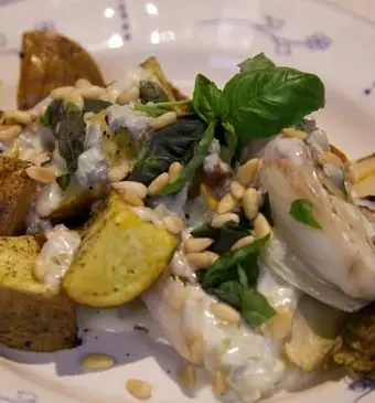 Gegrilde witlof met gorgonzolasaus
