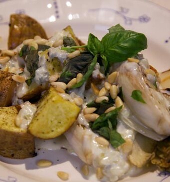 Gegrilde witlof met gorgonzolasaus