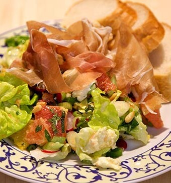 Grapefruitsalade met parmaham