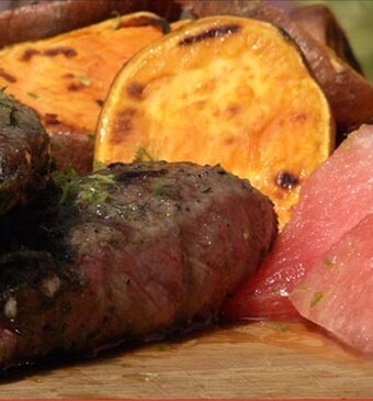 Lam met zoete aardappels