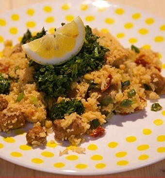 Bloemkoolcouscous met pittige salsa verde