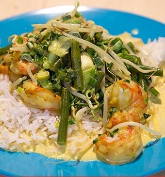 Gele garnalencurry