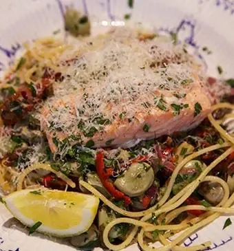 Spaghetti met Siciliaanse tuinbonen