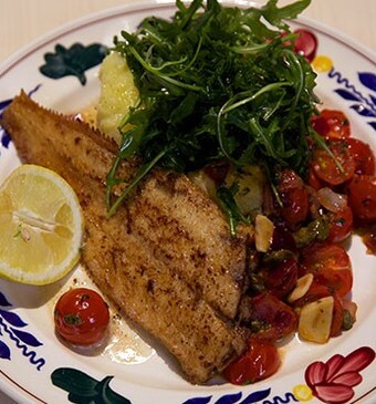 Gebakken cherrytomaten met sliptongetjes