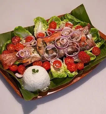 Pisca Kora met kokosrijst uit Venezuela (Roodbaars)