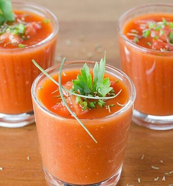 Gazpacho met oude kaas (to go)