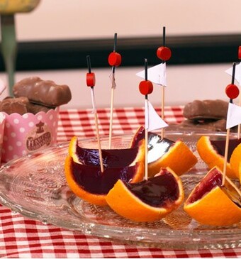 Sinaasappel jelly boats