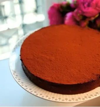 Chocolade-sinaasappeltruffeltaart