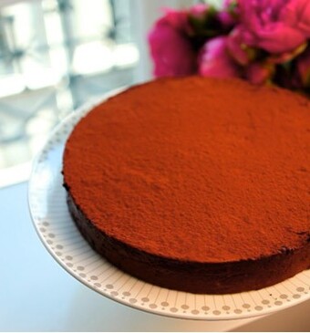 Chocolade-sinaasappeltruffeltaart