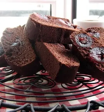 Chocolate and cherry biscotti