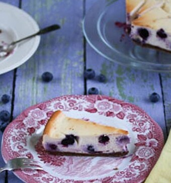 Bosbessen-cheesecake