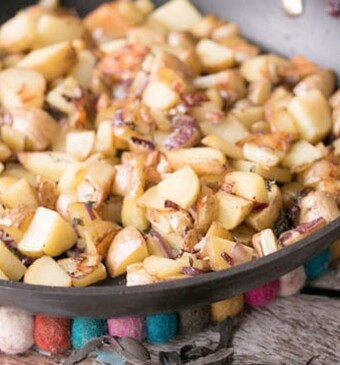 Zilte gebakken aardappels