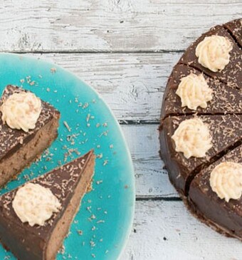 Luxe salted caramel chocolate cheesecake