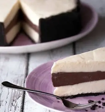 Dubbele chocolade cheesecake
