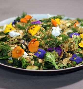 Groene salade met freekeh