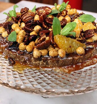 Pecan-sinaasappeltaart