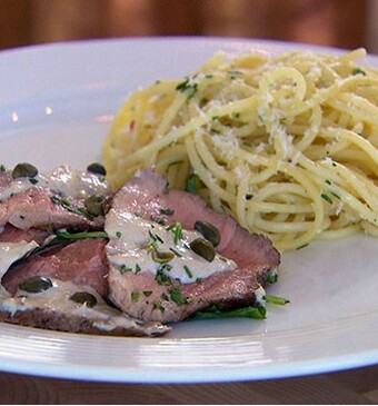 Vitello tonnato & Spaghetti aglio olio e peperoncino