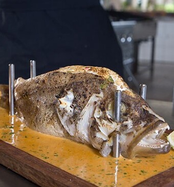 Hele diepzeekabeljauw met Biltong dust mousse