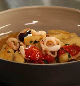 Gnocchi met pijlstaartinktvis