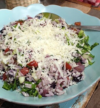 Insalata di riso met vergeten groenten