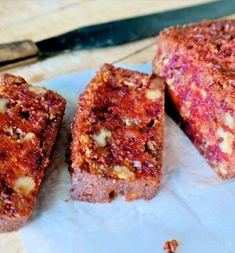 Bietencake met witte chocola