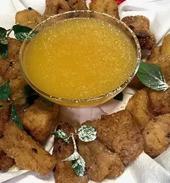 Appelhapjes met rumsaus