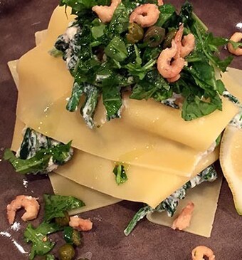 Snelle makreellasagne met Hollandse garnalen