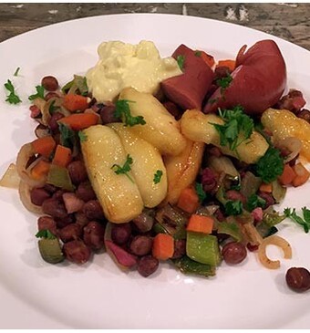 Kapucijners met spek en appel