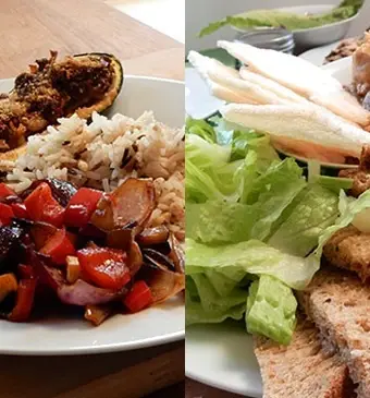 Aziatisch gevulde courgette & gehaktballetjes in pindasaus