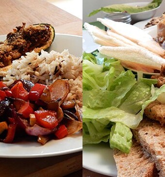 Aziatisch gevulde courgette & gehaktballetjes in pindasaus