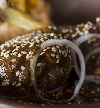 Kip in chocoladesaus