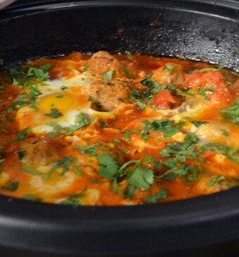 Shakshuka (Gehakt en ei in tomatensaus)