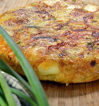 Tortilla met gepofte paprika