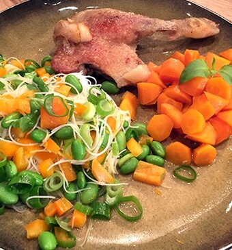 Eendenbout met bospeenchutney