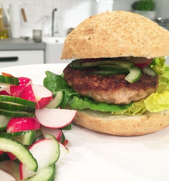 Aziatische kipburger