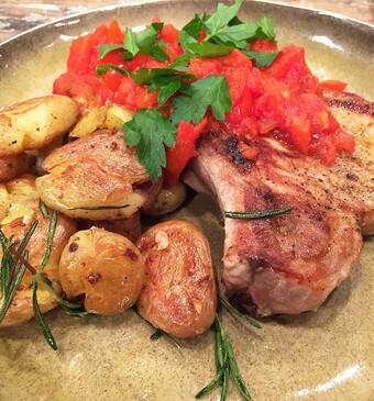 Kotelet met piperade