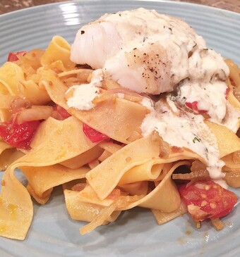 Kabeljauw met venkelpasta