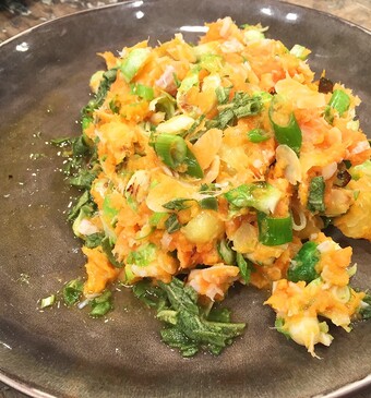 Zoete aardappelbrandade met kabeljauw