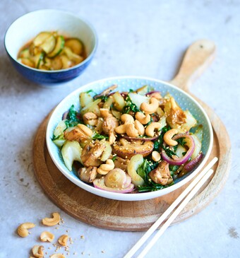 Kipcashewschotel uit Wokking Lekker