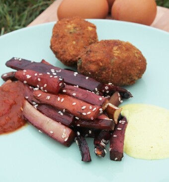 Gezonde nuggets en groentefriet