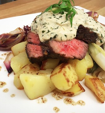 Biefstuk met snelle bearnaisesaus