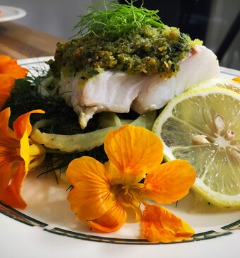 Kabeljauw met kruidenkorst