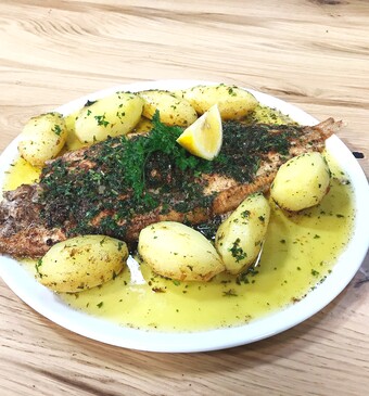 Sole Meunière met gestoomde aardappeltjes 