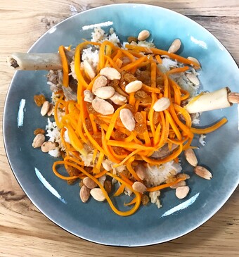 Qabili palau met gestoofd vlees  