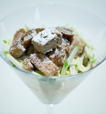 Kaiserschmarrn met appelstroop-ijsmousse