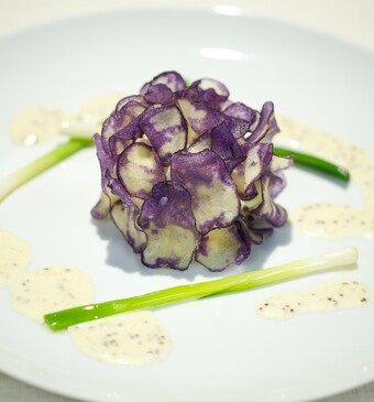 Makreel’brandade’ met truffelchips